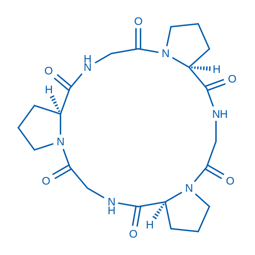 (8aS,16aS,24aS)-十八氢三吡咯并[1,2-a:1',2'-g:1'',2''-m][1,4,7,10,13,16]六氮杂环十八烯-5,8,13,16,21,24-六酮 结构式