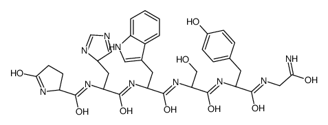 5-氧-L-脯氨酰-L-组氨酸-L-色氨酸-L-丝氨酰-L-酪氨酰-甘氨酰胺 结构式