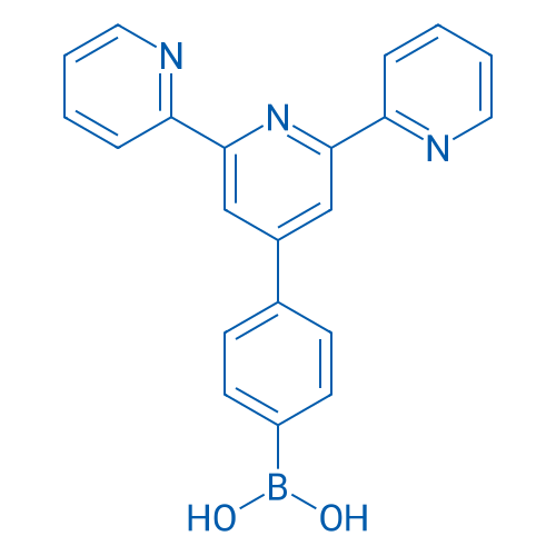 4'-(4-硼酸基苯基)-2,2':6',2''-三联吡啶 结构式