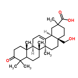 28-羟基-3-氧代齐墩果-12-烯-29-酸 结构式