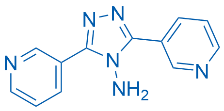 3,5-二(吡啶-3-基)-4H-1,2,4-三唑-4-胺 结构式