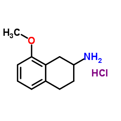 2-氨基-8-甲氧基-1,2,3,4-四氢萘盐酸盐 结构式