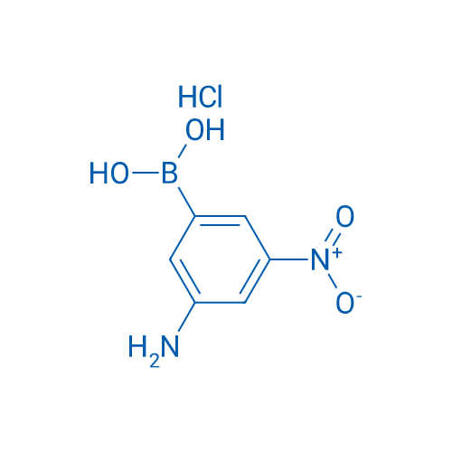 3-氨基-5-硝基苯基硼酸盐酸盐 结构式