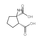 (±)-1-氨基环戊烷-反-1,3-二羧酸 结构式