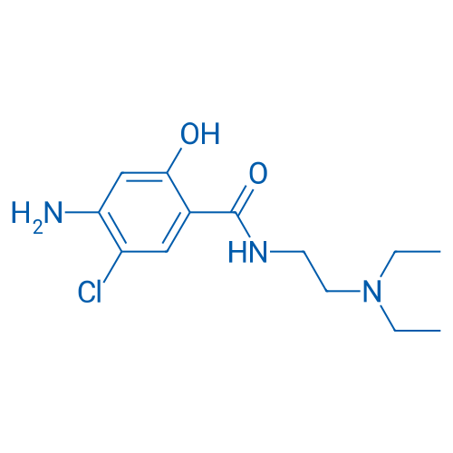 4-氨基-5-氯-N-(2-(二乙基氨基)乙基)-2-羟基苯甲酰胺 结构式