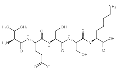 H-Val-Glu-Ser-Ser-Lys-OH 结构式