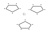 三(环戊二烯基)铒(III) 结构式