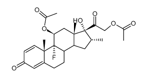 9-氟-11β,17,21-三羟基-16α-甲基孕甾-1,4-二烯-3,20-二酮 11,21-二乙酸酯 结构式