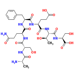 丙氨酰-丝氨酰-谷氨酰胺酰-苯丙氨酰-谷氨酰-苏氨酰-丝氨酸 结构式