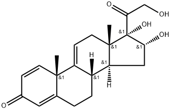 (16α)-16,17,21-三羟基孕甾-1,4,9(11)-三烯-3,20-二酮 结构式