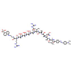 DABCYL-Leu-Ala-Gln-Ala-Val-Arg-Ser-Ser-Ser-Arg-EDANS 结构式
