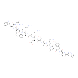 H-His-Thr-Tyr-Leu-Gln-Ala-Ser-Glu-Lys-Phe-Lys-Met-Trp-Gly-NH2 结构式