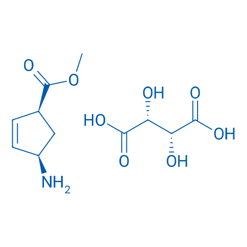 (1S,4R)-甲基-4-氨基环戊-2-烯羧酸L-酒石酸盐 结构式