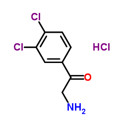 2-(3,4-二氯苯基)-2-氧代乙胺盐酸盐 结构式