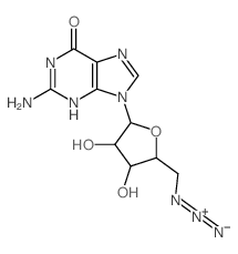 5'-叠氮基-5'-脱氧鸟苷 结构式