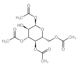 1,3,4,6-四乙酰氧基-alpha-D-吡喃葡萄糖 结构式