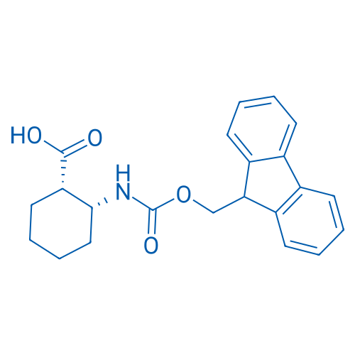 (1S,2R)-2-((((9H-芴-9-基)甲氧基)羰基)氨基)环己烷甲酸 结构式