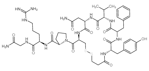 (脱氨基-CYS1,VAL4,D-ARG8)-加压素 结构式