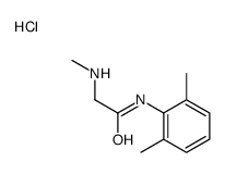 N-(2,6-二甲基苯基)-2-(甲基氨基)乙酰胺盐酸盐 结构式