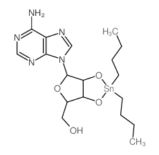2',3'-O-(二丁基亚锡基)腺苷 结构式