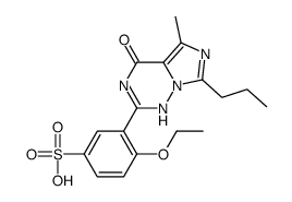 3-(1,4-二氢-5-甲基-4-氧代-7-丙基咪唑并[5,1-f][1,2,4]三嗪-2-基)-4-乙氧基苯磺酸 结构式
