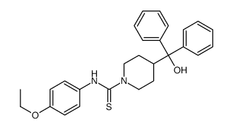 N-(4-乙氧基苯基)-4-(羟基二苯基甲基)-1-哌啶硫代甲酰胺 结构式