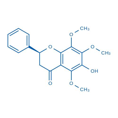 6-羟基-5,7,8-三甲氧基黄烷酮 结构式