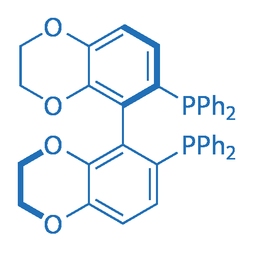 R-(+)-6,6'-双(二苯基磷)-2,2',3,3'-四氢-5,5'-二-1,4-苯并二氧杂环己烷 结构式
