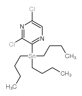 2-氯-5-(三正丁基锡)嘧啶 结构式