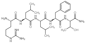 H-ARG-LEU-LEU-PHE-THR-NH2 结构式