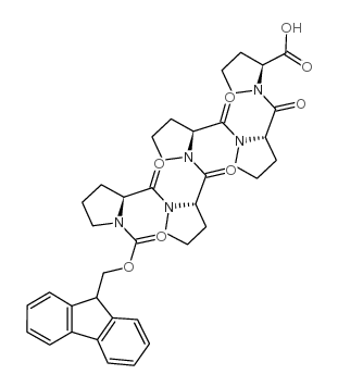 Fmoc-脯氨酰-脯氨酰-脯氨酰-脯氨酰-脯氨酸 结构式
