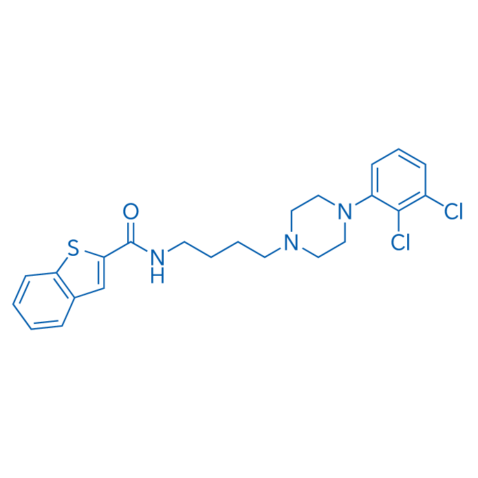 N-(4-(4-(2,3-二氯苯基)哌嗪-1-基)丁基)苯并[b]噻吩-2-甲酰胺 结构式