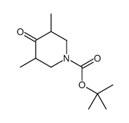 3,5-二甲基-4-氧代哌啶-1-羧酸叔丁酯 结构式