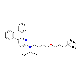 2-{4-[N-(5,6-二苯基吡嗪-2-基)-N-异丙基氨基]丁氧基}乙酸叔丁酯 结构式