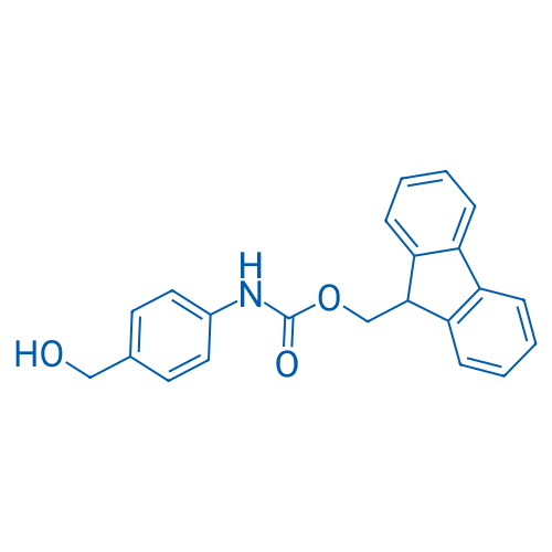 (9H-芴-9-基)甲基 (4-(羟基甲基)苯基)氨基甲酸叔丁酯 结构式
