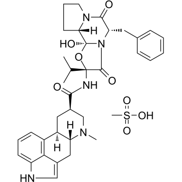 甲磺酸双氢麦角汀 结构式