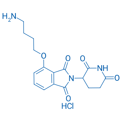 4-(4-氨基丁氧基)-2-(2,6-二氧代哌啶-3-基)异吲哚啉-1,3-二酮盐酸盐 结构式