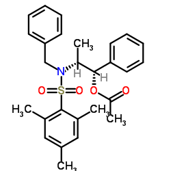 乙酸(1S,2R)-2-[N-苄基-N-(三甲苯基磺酰)氨基]-1-苯基丙酯 结构式