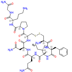2-L-苯丙氨酸-8-L-鸟氨酸缩宫素 结构式