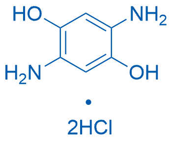2,5-二氨基苯-1,4-二酚二盐酸盐 结构式