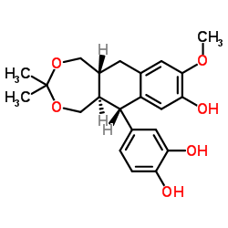 异紫杉脂素 9,9'-缩丙酮 结构式
