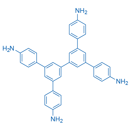 5',5''-双(4-氨基苯基)-[1,1':3',1'':3'',1'''-四联苯]-4,4'''-二胺 结构式