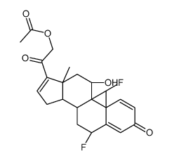 21-乙酰氧基-6α,9α-二氟-11β-羟基孕甾-1,4,16-三烯-3,20-二酮 结构式