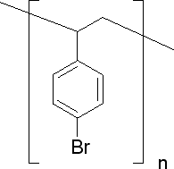 聚(4-溴苯乙烯) 结构式