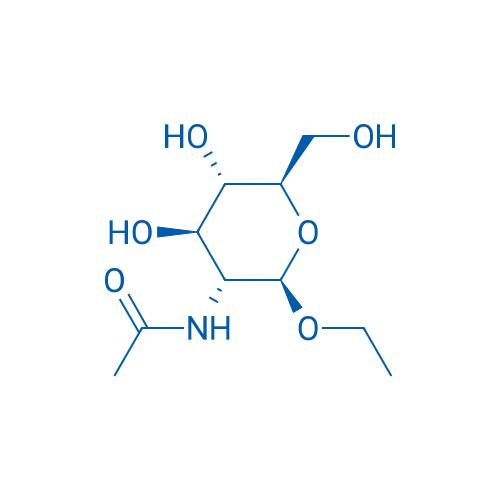 乙基 2-(乙酰氨基)-2-脱氧-β-D-吡喃葡萄糖苷 结构式