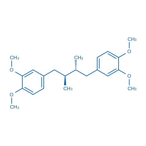 rel-4,4'-((2R,3S)-2,3-二甲基丁烷-1,4-二基)双(1,2-二甲氧基苯) 结构式