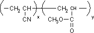 聚(丙烯腈-co-丙烯酸甲酯) 结构式
