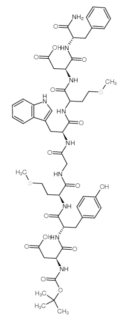 BOC-ASP-TYR-MET-GLY-TRP-MET-ASP-PHE-NH2 结构式