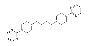 2,2'-[丁烷-1,4-二基双(哌嗪-1,4-二基)]二嘧啶 结构式