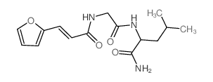 N-(3-[2-呋喃]丙烯)甘氨酸亮酰胺 结构式